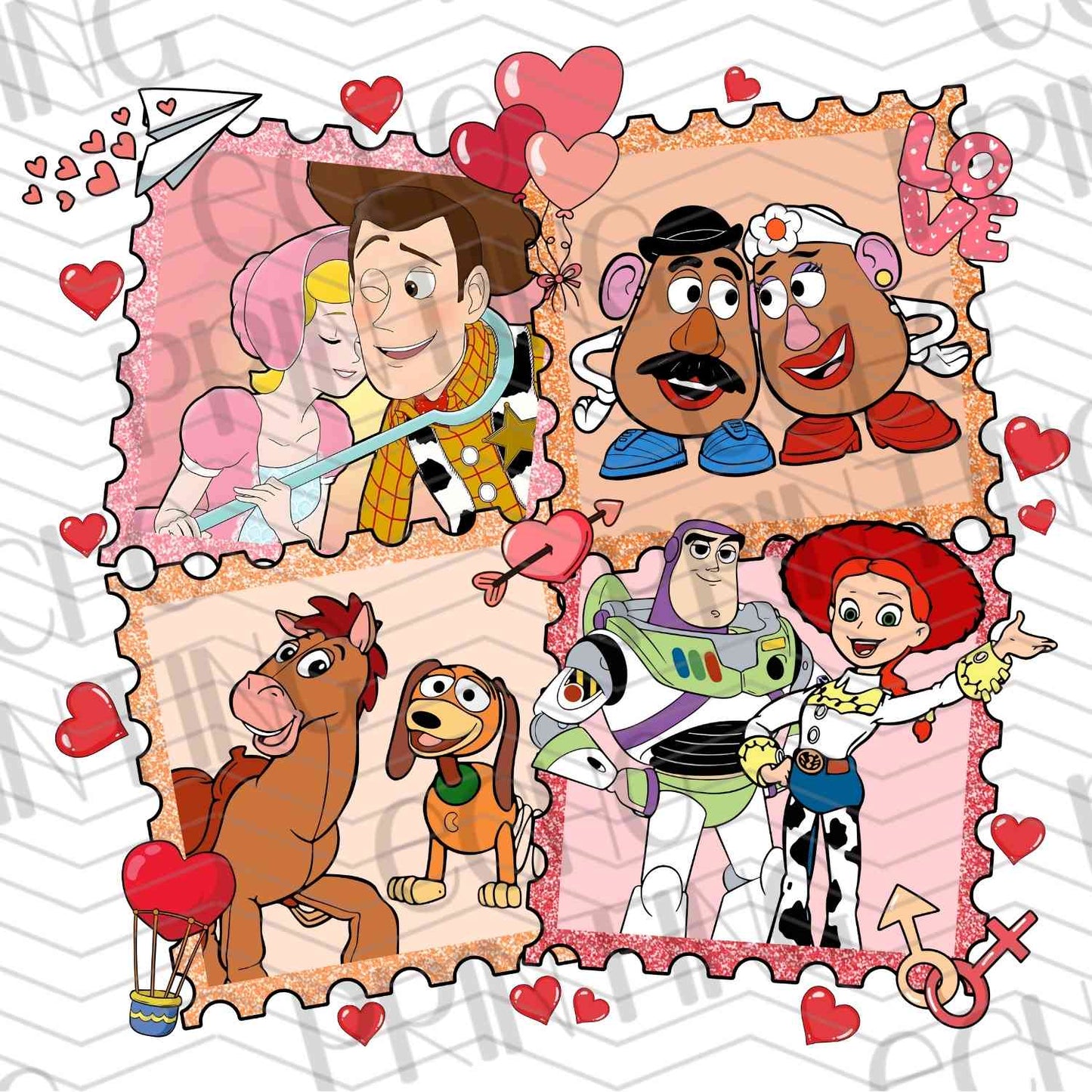 VLTC 111 – BLUE AND PINK ALIEN HEART BALLOONS