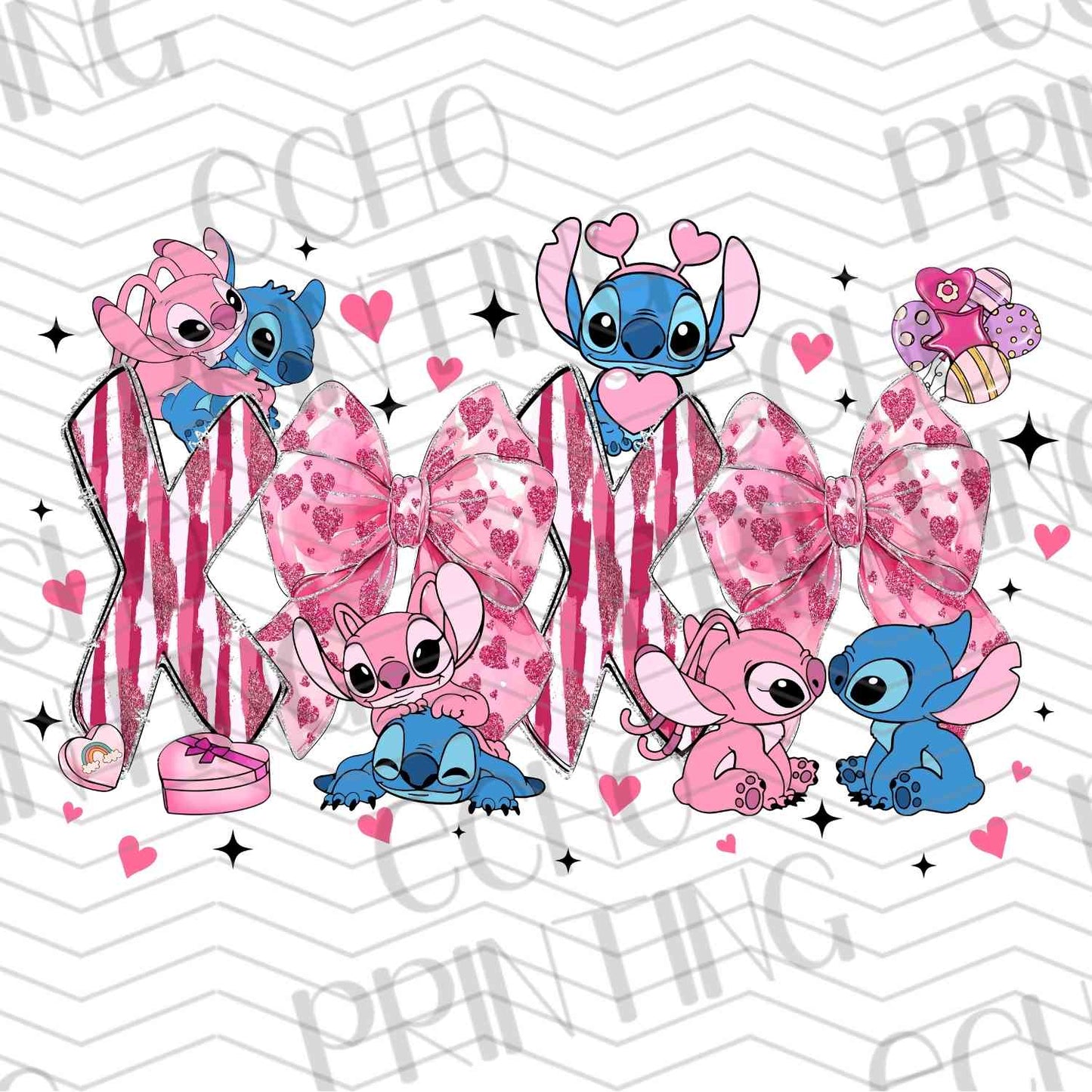 VLTC 123 – BLUE AND PINK ALIEN PINK BOWS