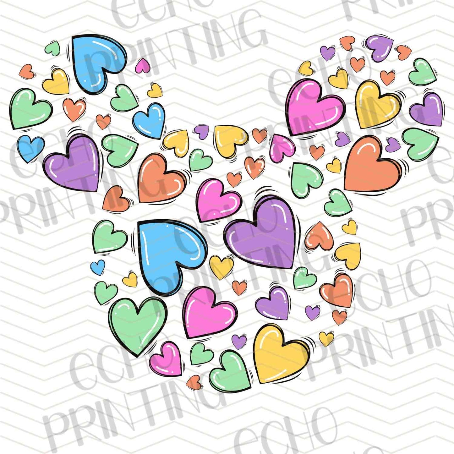 VLTC 271 - COLORFUL HEART MOUSE SHAPE