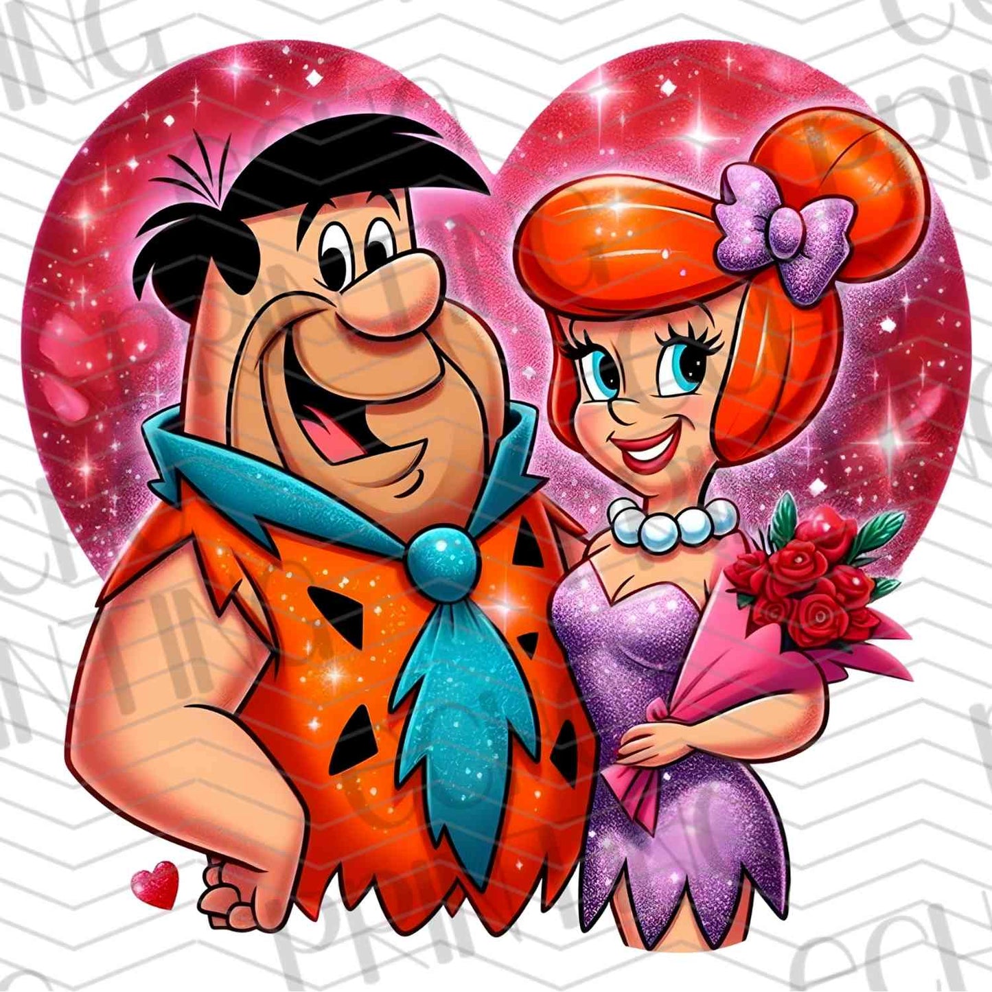 VLTC 55 - CAVEMAN COUPLE WITH HEARTS