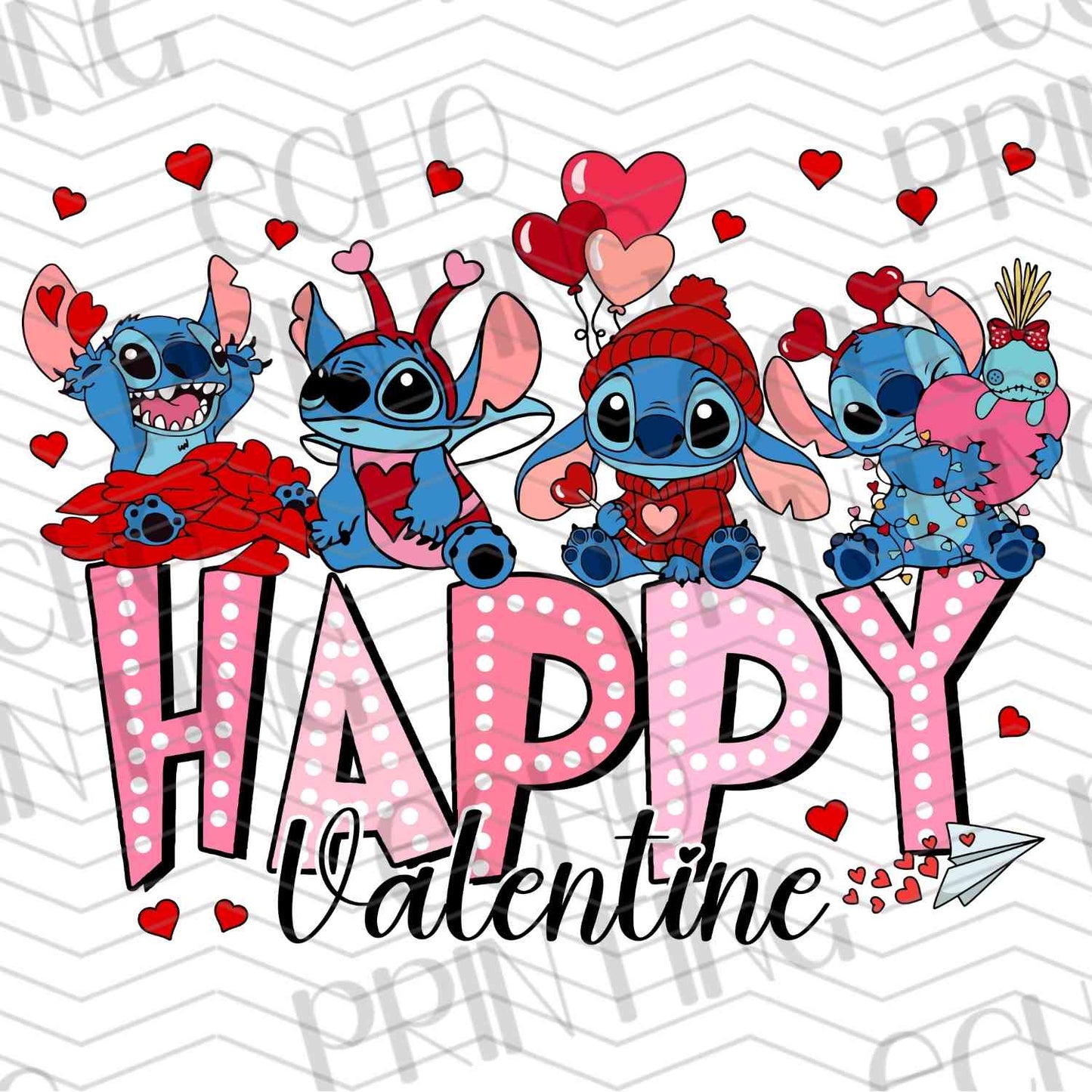 VLTC 82 – BLUE ALIEN AND BOW PATTERN