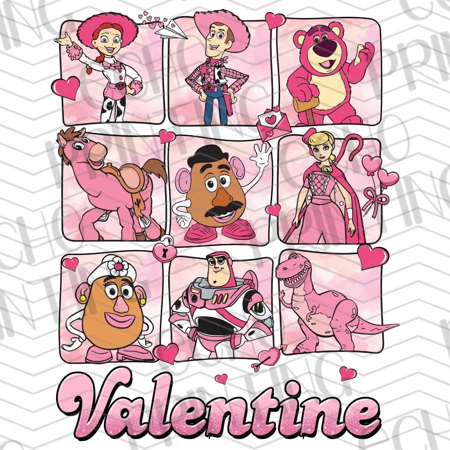 VLTC 96 – HAPPY VALENTINE CHARACTER COLLAGE