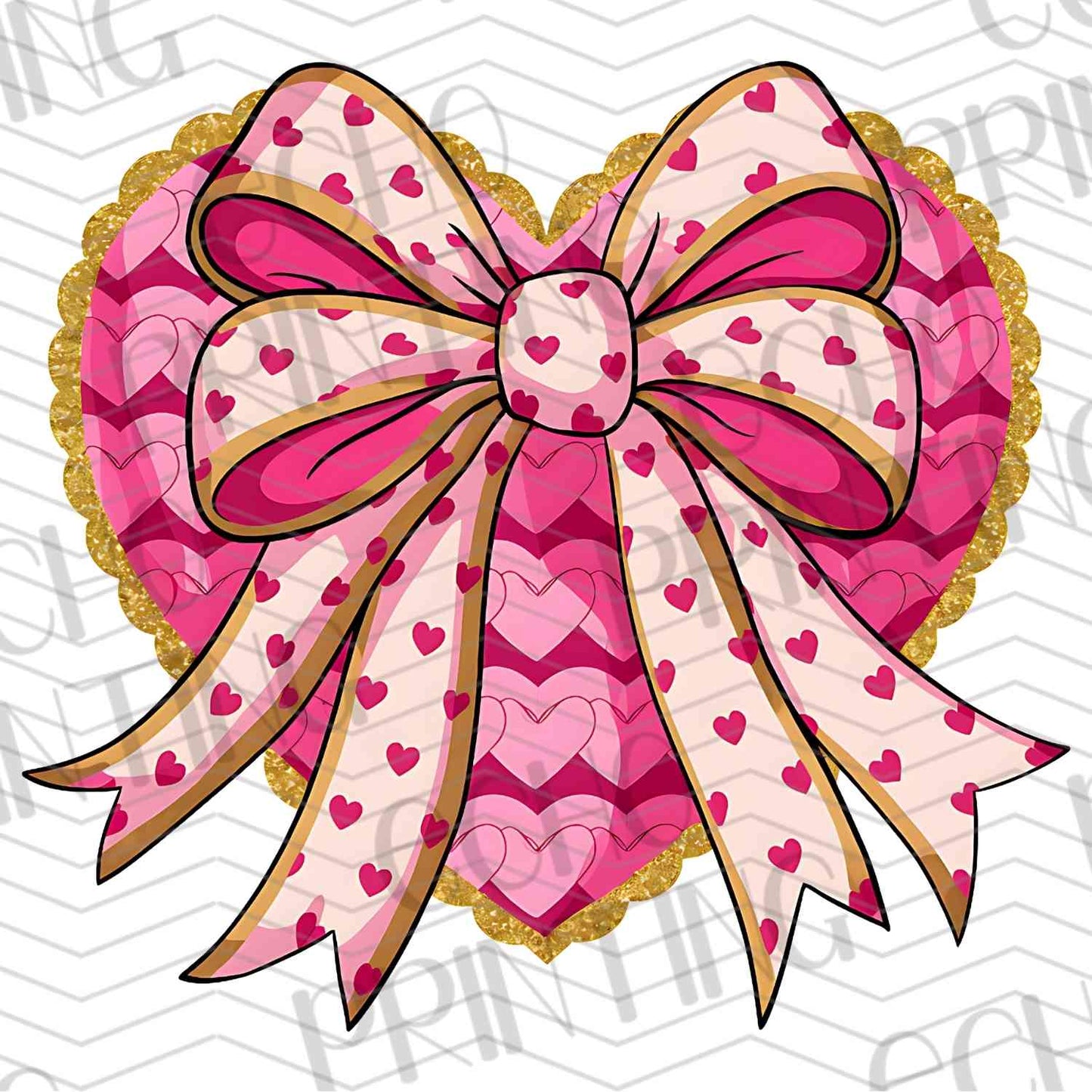 VLTG 128 - GOLD PINK BIG BOW