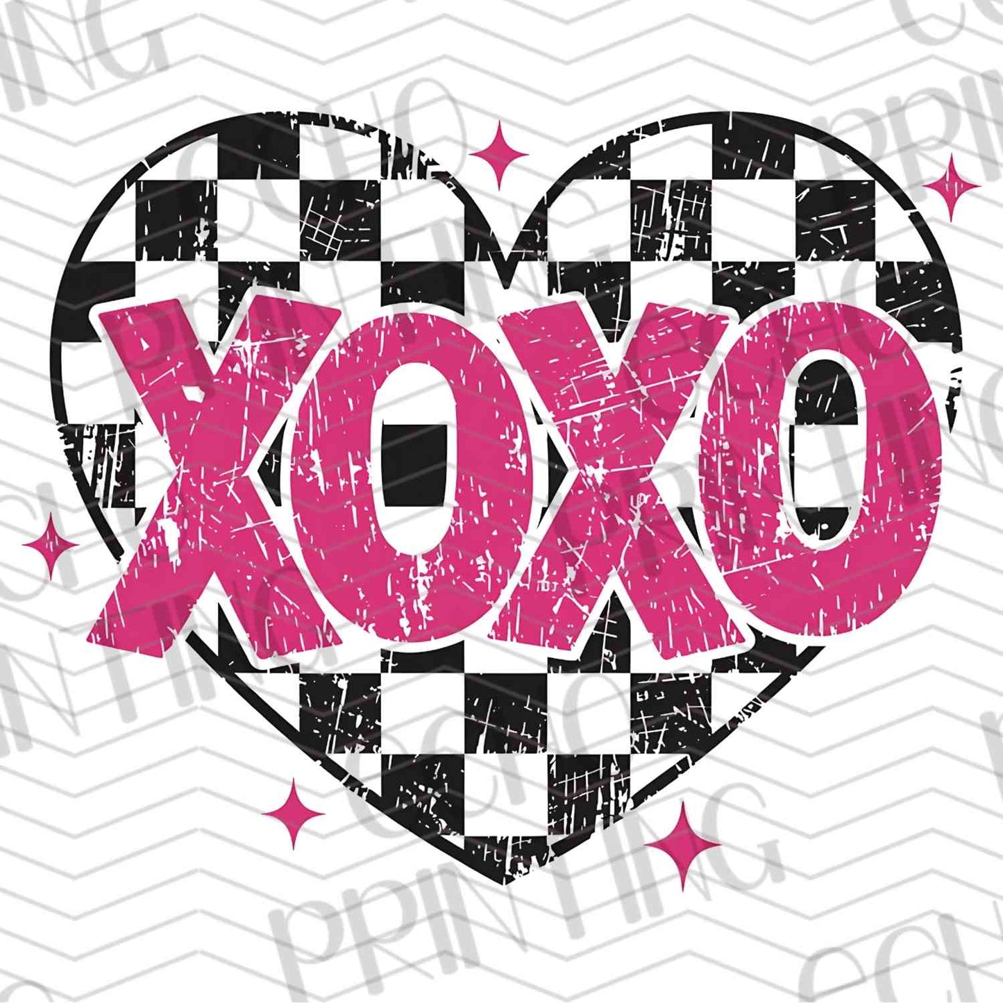 VLTG 132 - XOXO CHECKERED HEART