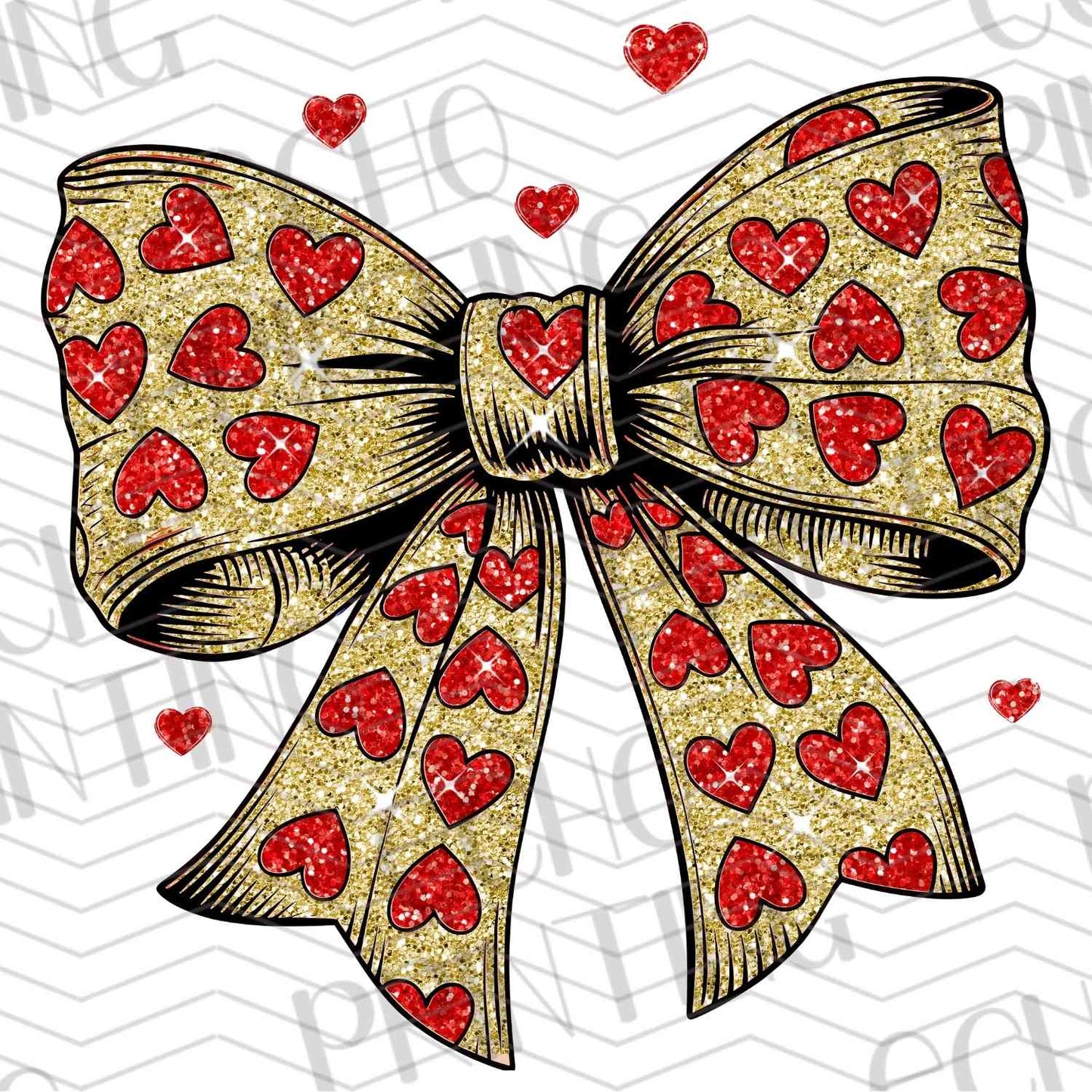 VLTG 171 - GOLD HEART BOW