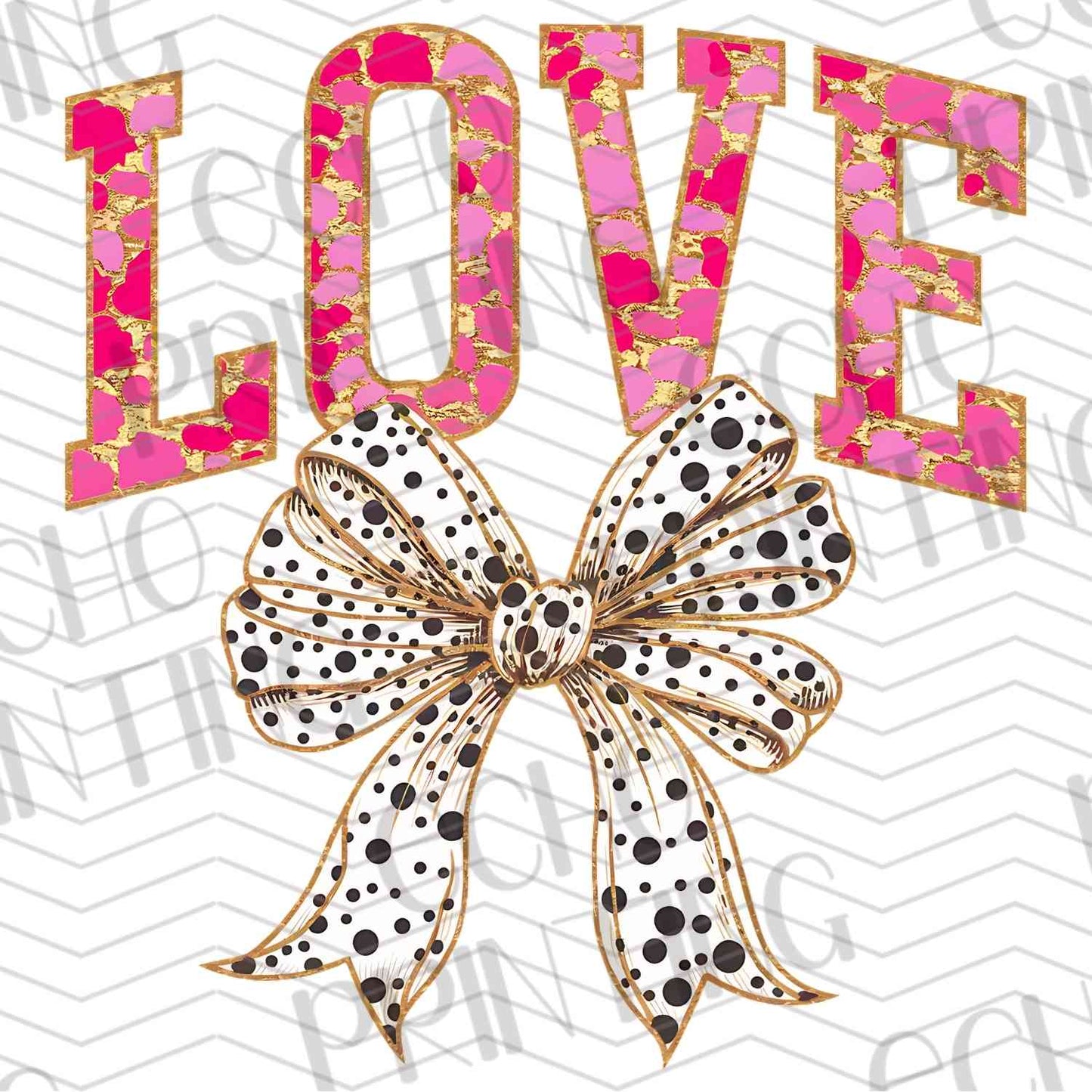 VLTG 179 - LOVE LEOPARD BOW TEXT