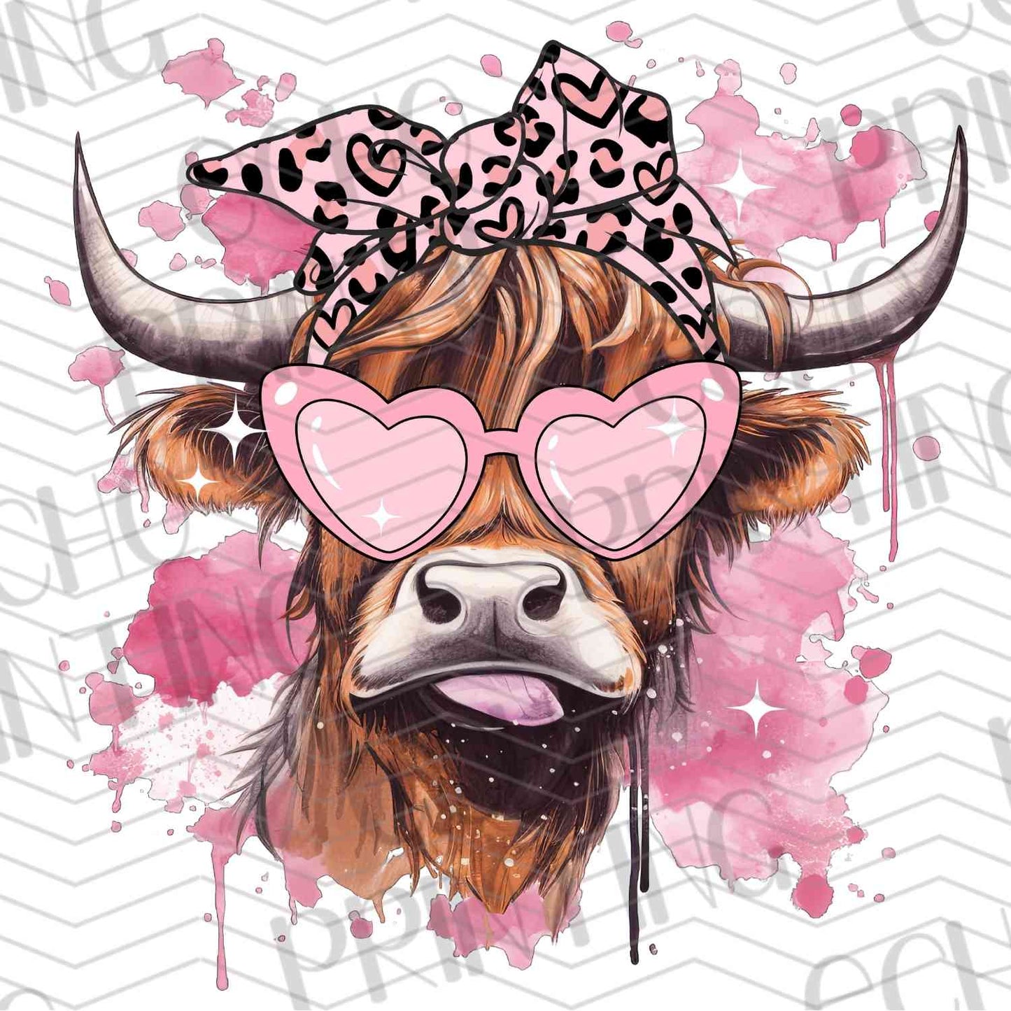 VLTG 276 - HIGHLAND COW HEART GLASSES