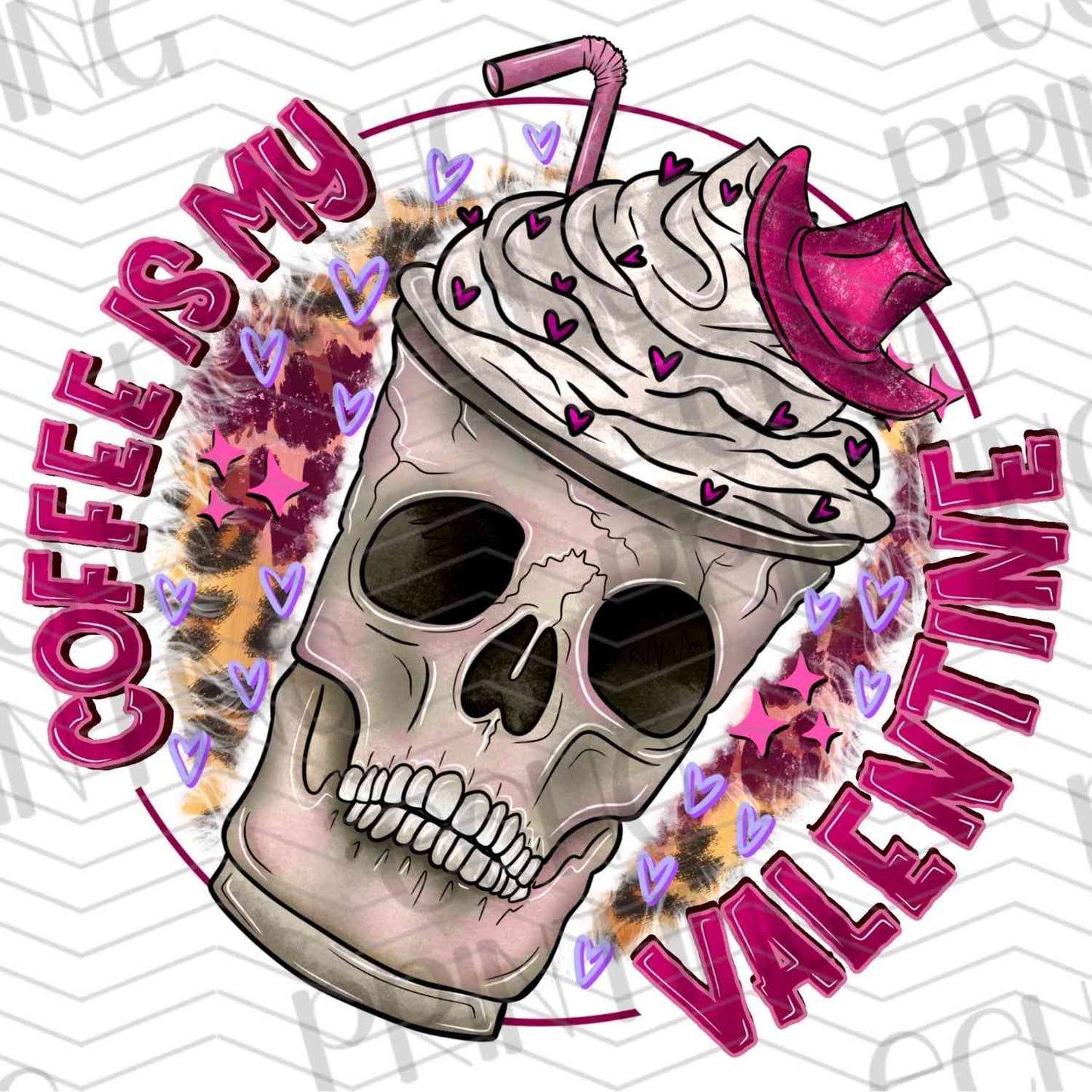 VLTG 318 - COFFEE AND SKULL VALENTINE