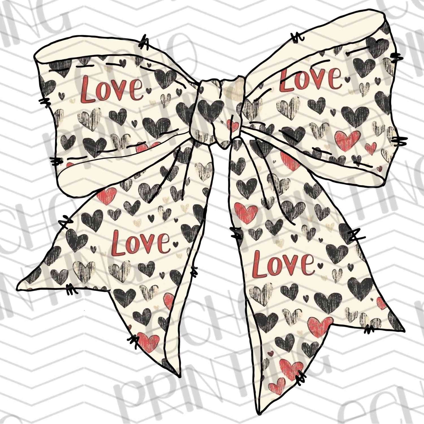 VLTG 338 - WHITE HEART BOW