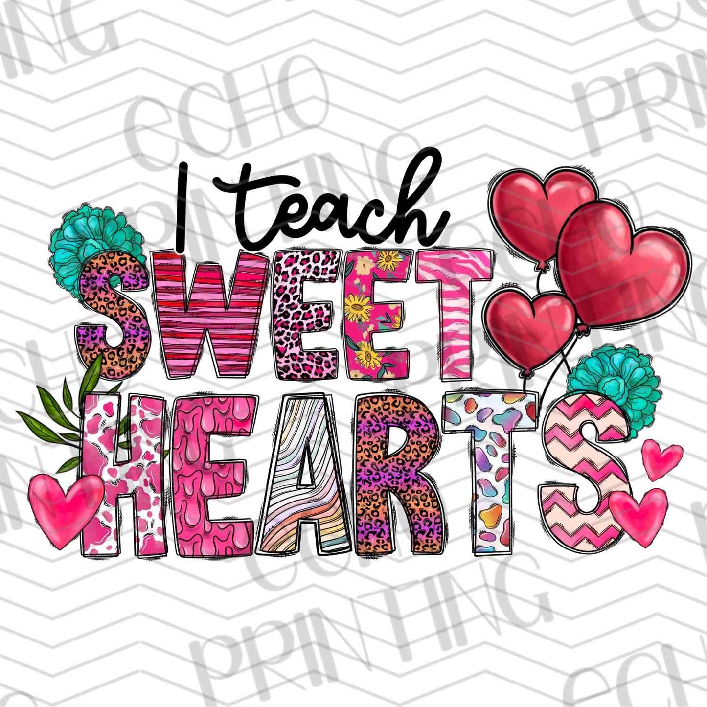 VLTG 384 - I TEACH SWEET HEARTS PINK