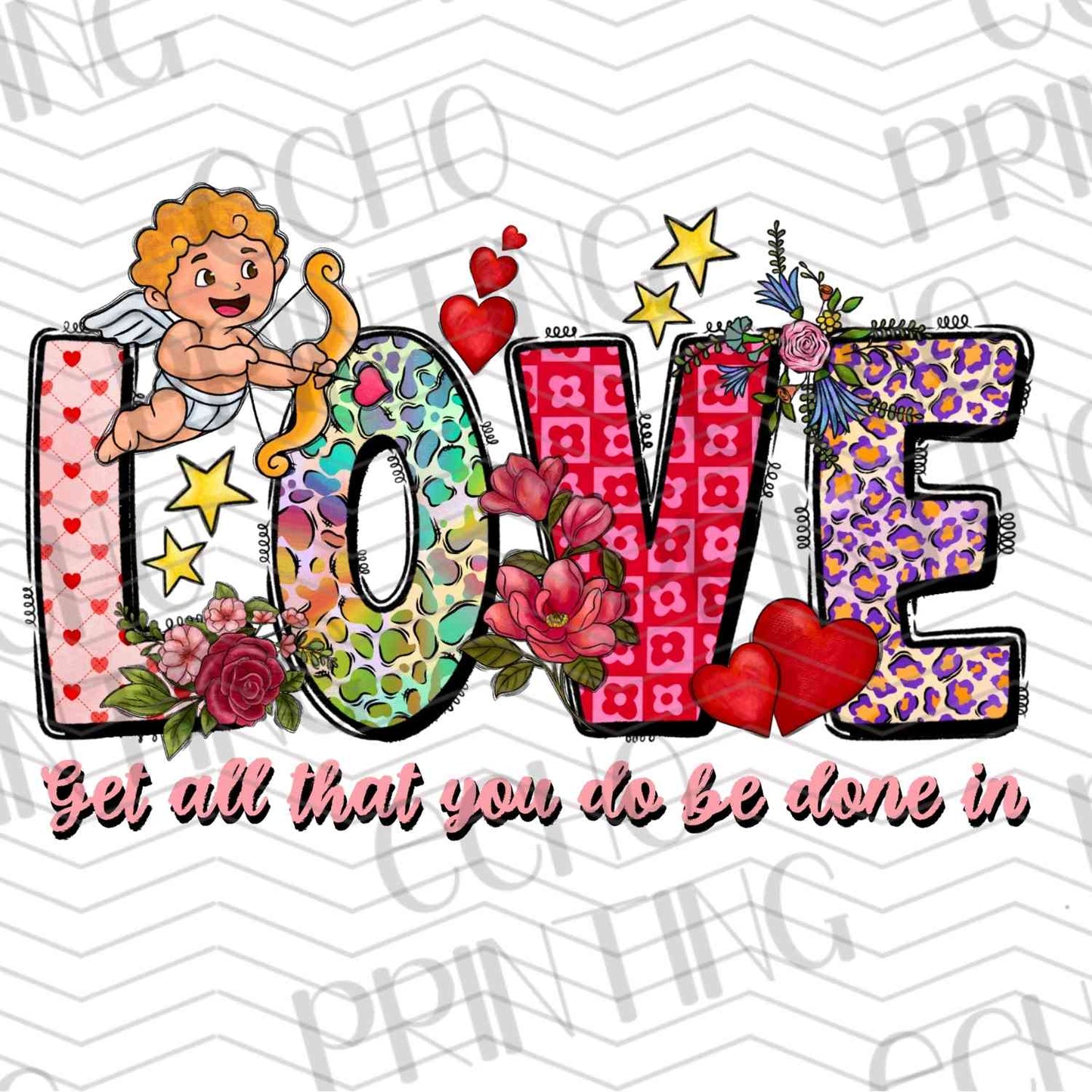 VLTG 423 - LOVE CROSS FLORAL