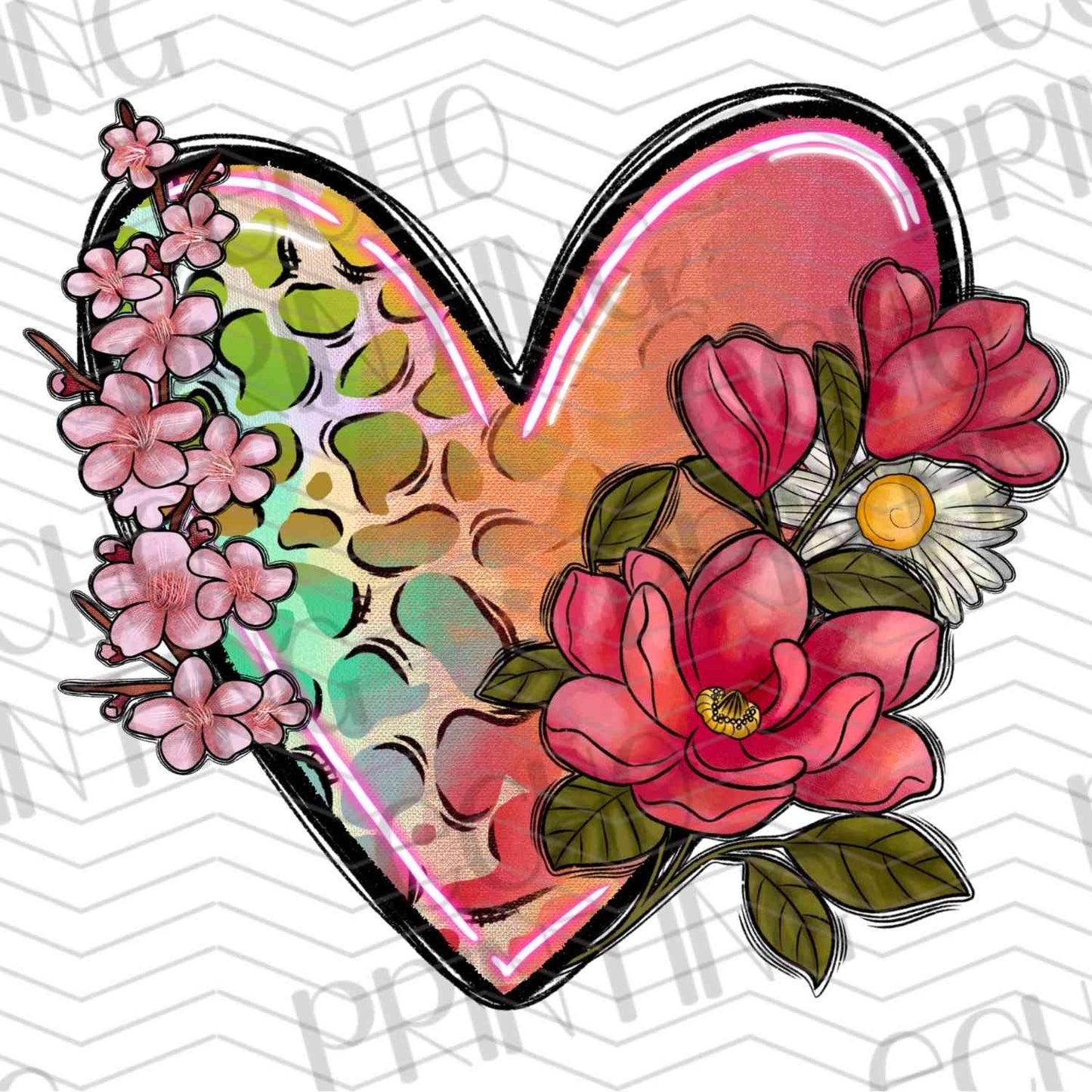 VLTG 424 - LOVE FLORAL HEART