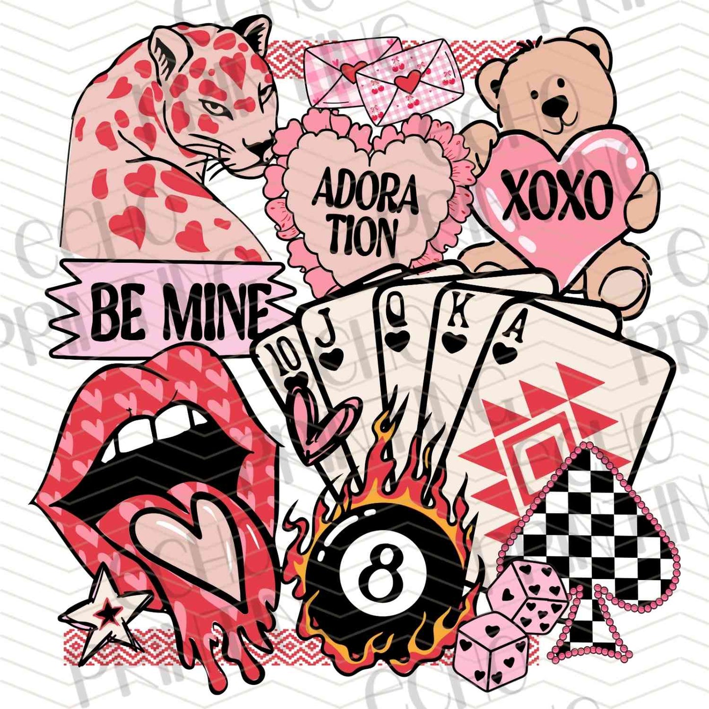 VLTG 759 - BE MINE CARD COLLAGE