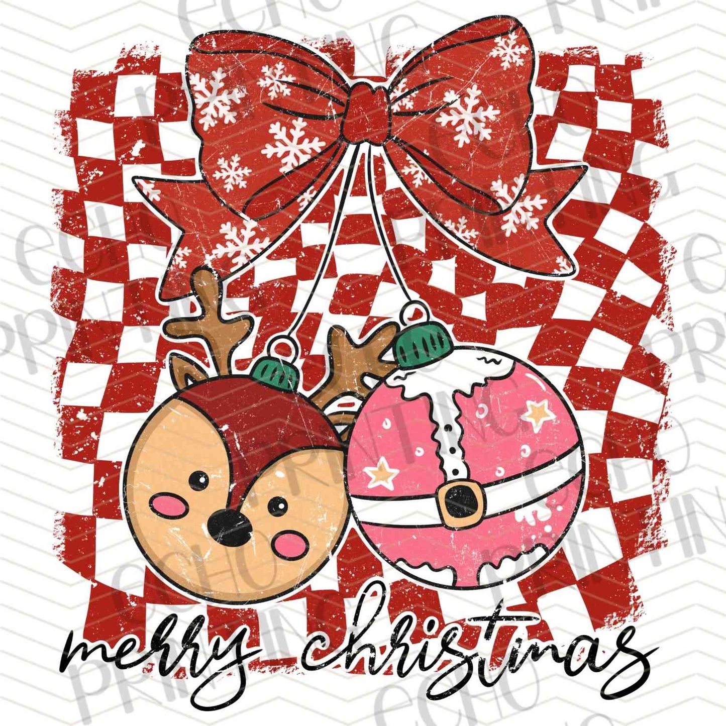 WNXM 1387 - MERRY CHRISTMAS CHECKERED BOWS AND BELLS
