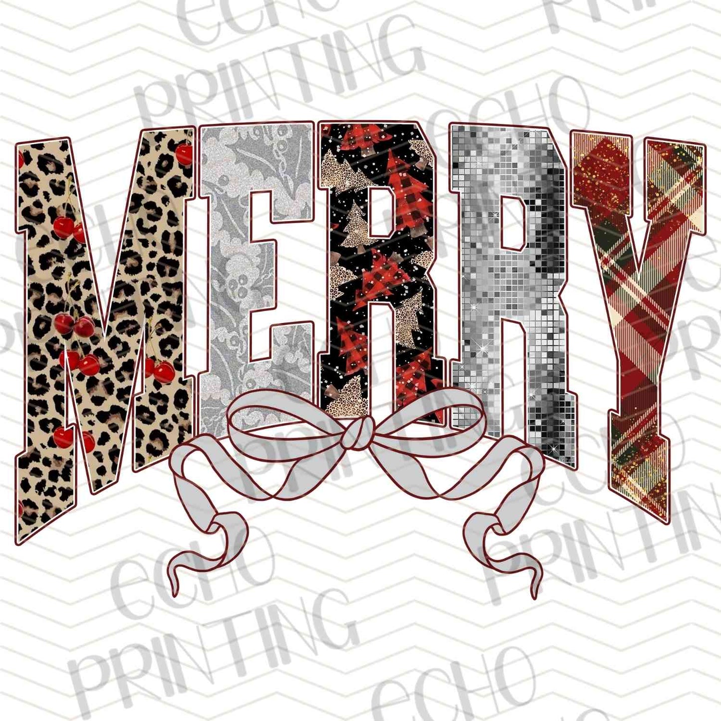 WNXM 1388 - MERRY LEOPARD AND PLAID LETTERS