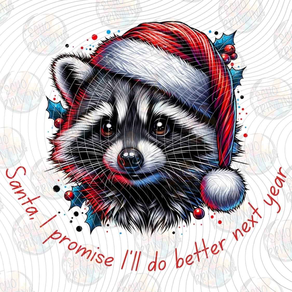 WNXM 3059 - RACCOON CHRISTMAS SPIRIT