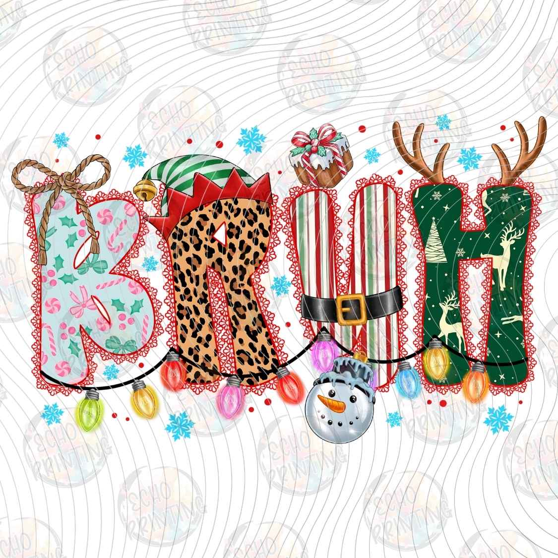 WNXM 3071 - BRIGHT CHRISTMAS LETTERING
