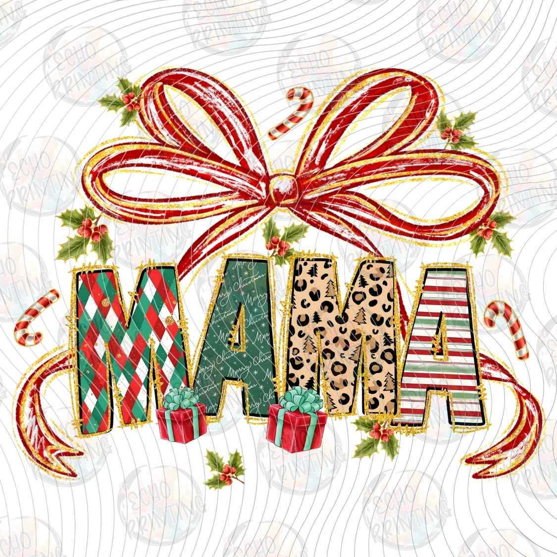 WNXM 3113 - MAMA CHRISTMAS BOW