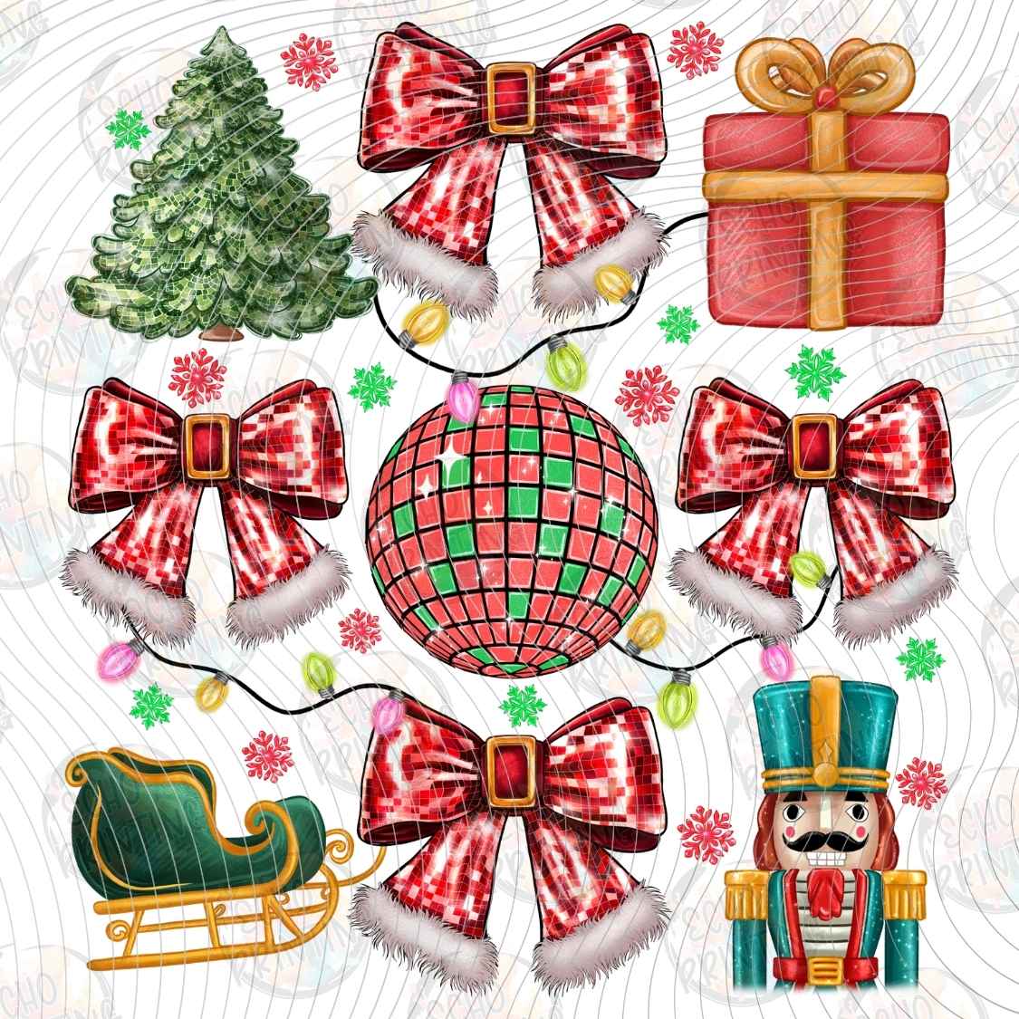 WNXM 3159 - CHRISTMAS BOWS COLLAGE