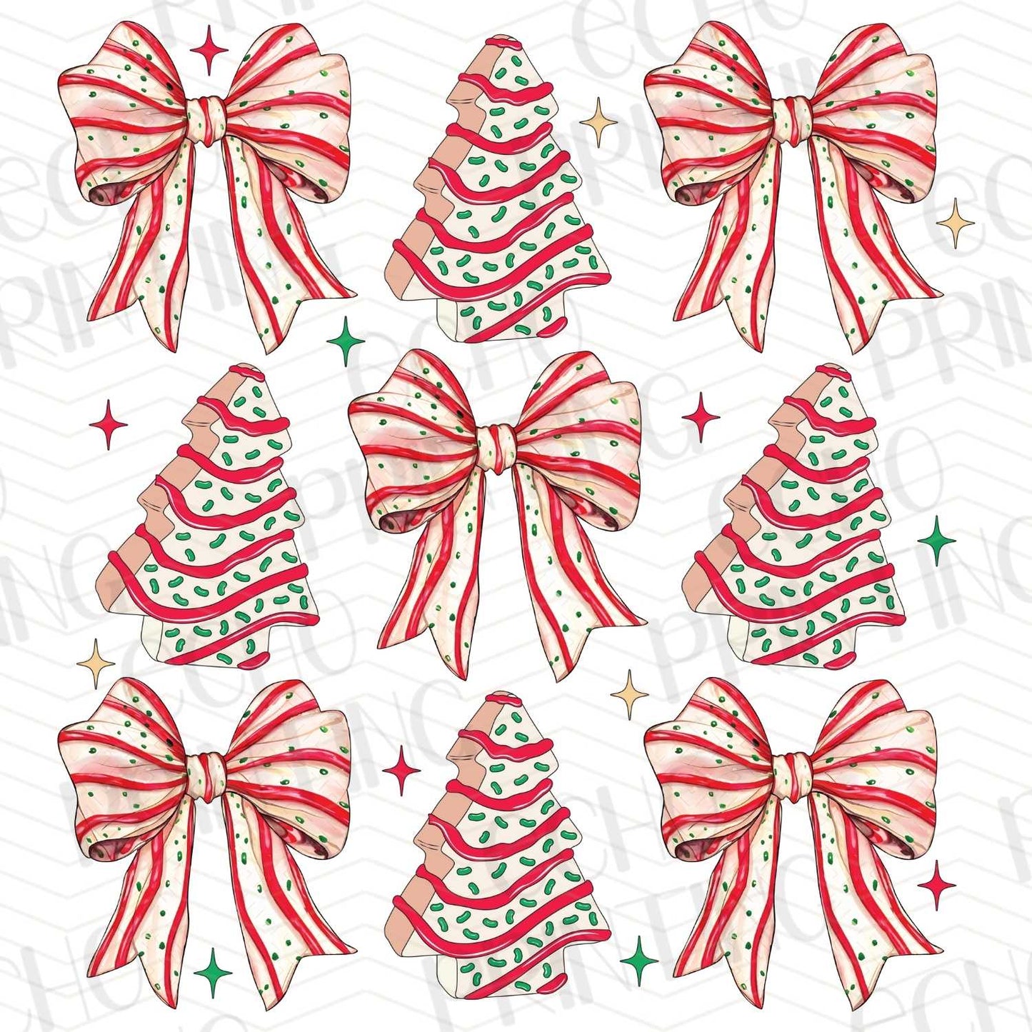 WNXM 33 – REPEATING TREES AND HOLIDAY BOWS PATTERN