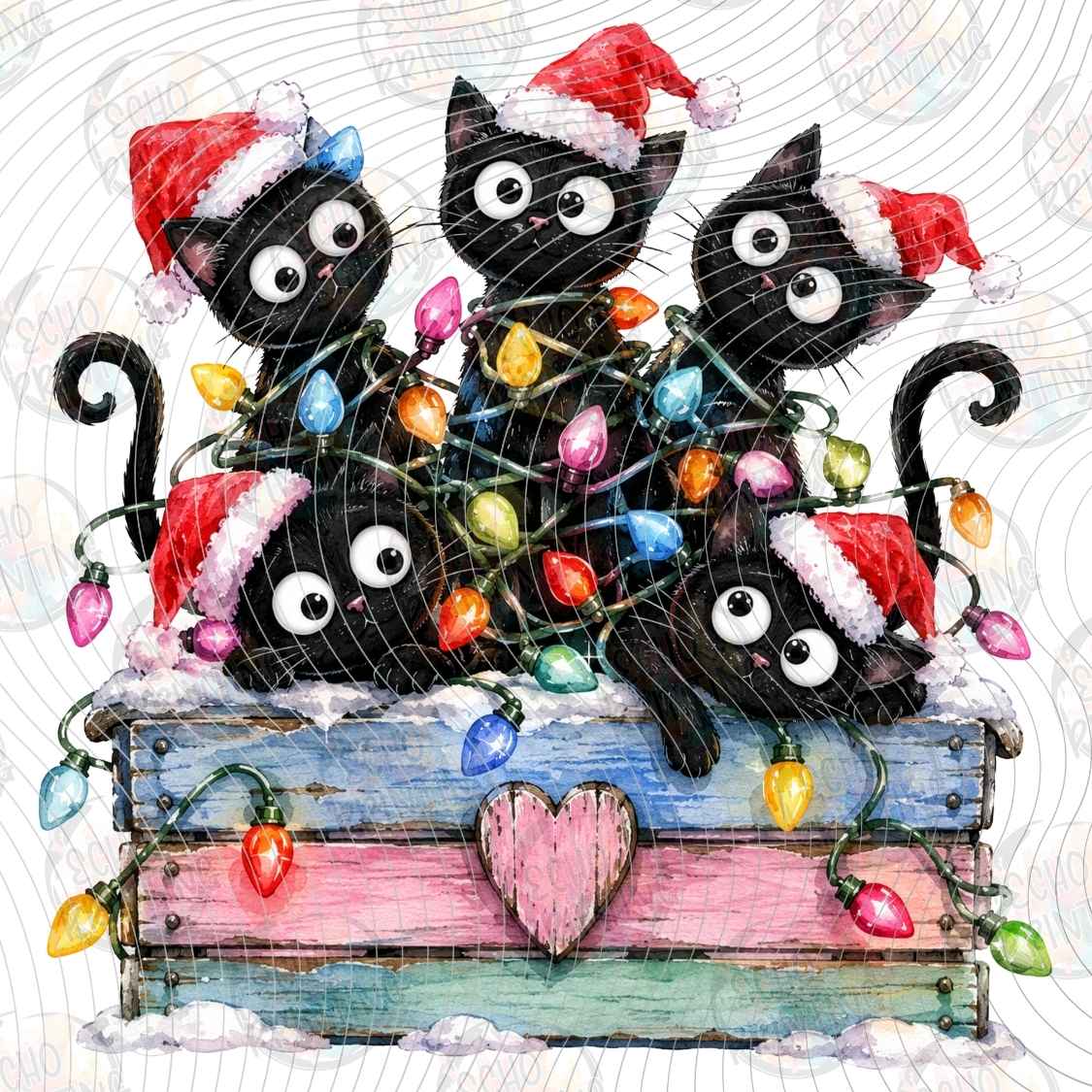 WNXM 3586 - CHRISTMAS BLACK CAT CREW