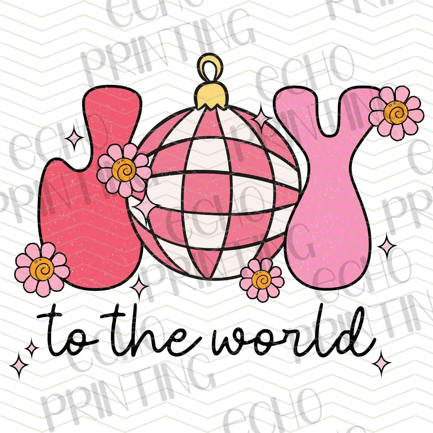 WNXM 375 - JOY TO THE WORLD PINK ORNAMENT