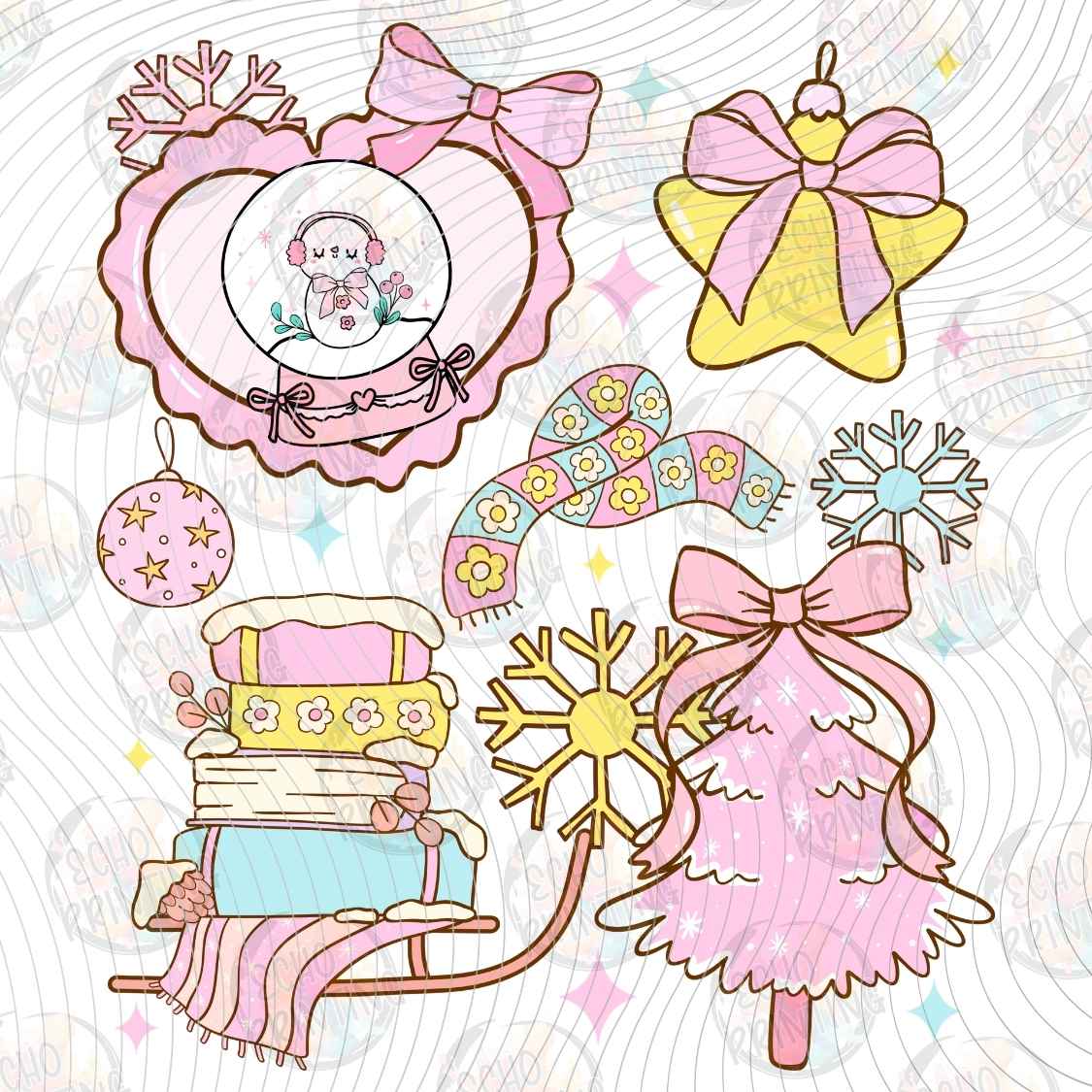 WNXM 3869 - PASTEL CHRISTMAS ICONS