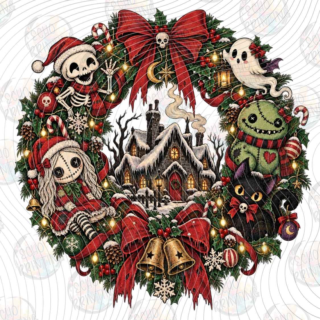 WNXM 4316 - SPOOKY HOLIDAY WREATH