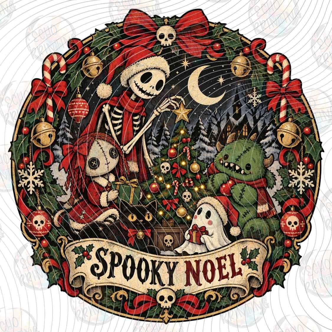 WNXM 4318 - SPOOKY NOELS WREATH