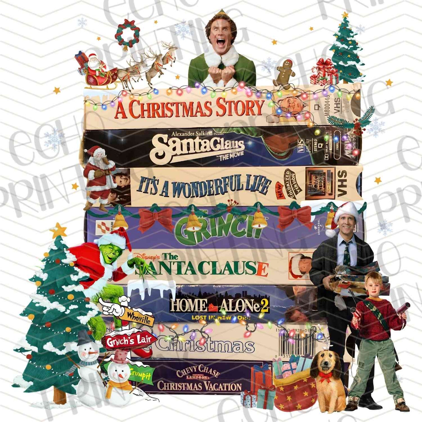 WNXM 445 - CHRISTMAS MOVIE STACK POSTER