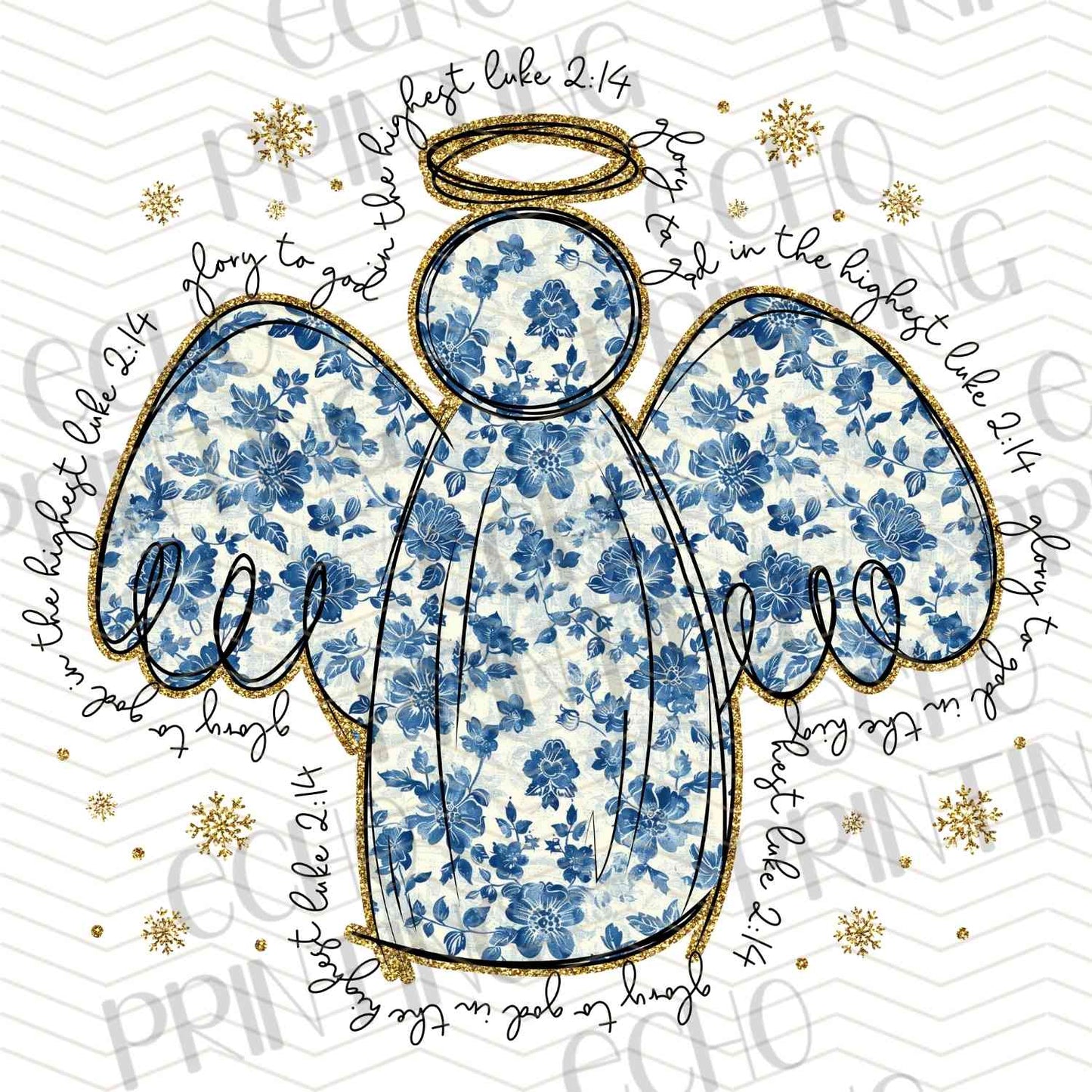 WNXM 461 - BLUE FLORAL ANGEL HOLIDAY