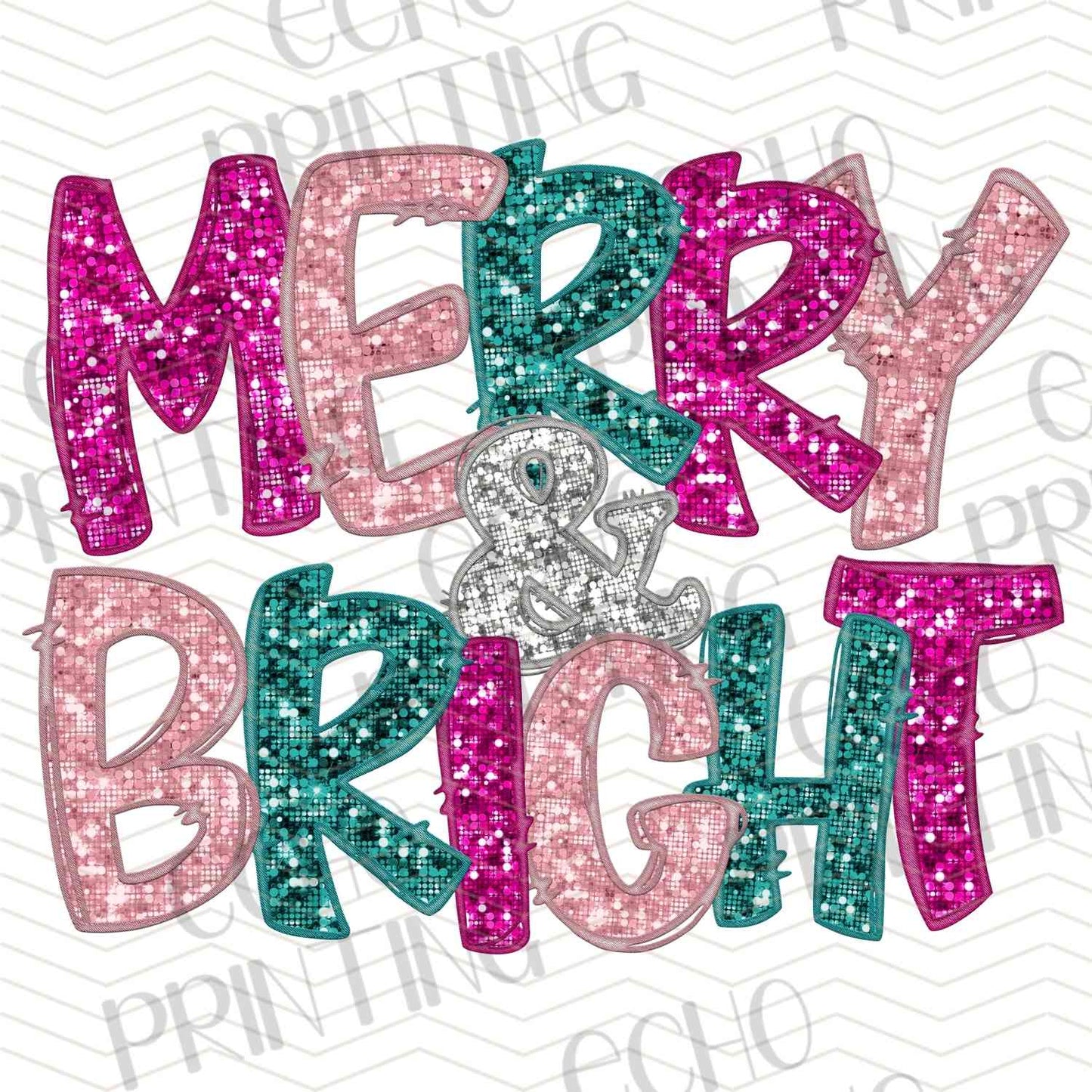 WNXM 471 - MERRY AND BRIGHT RETRO LETTERS
