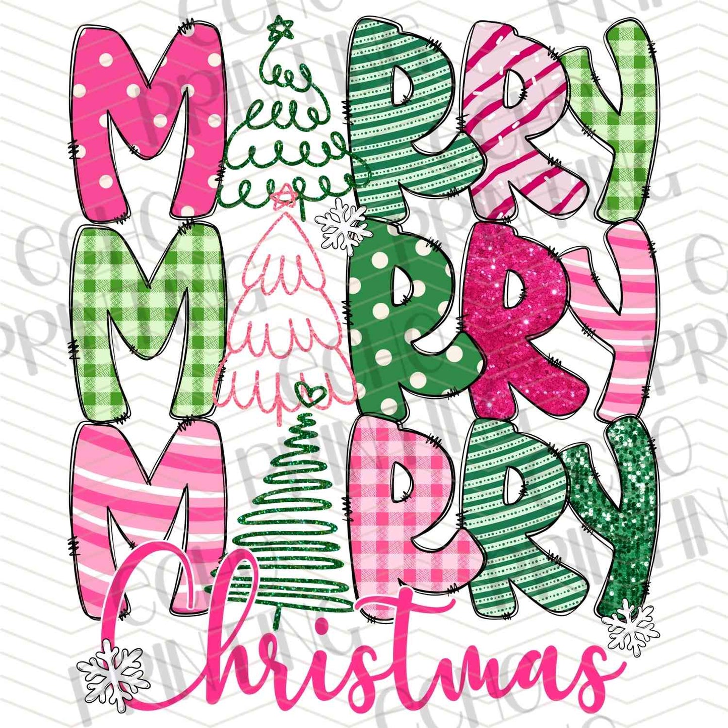 WNXM 538 – MERRY MERRY MERRY CHRISTMAS PINK GREEN