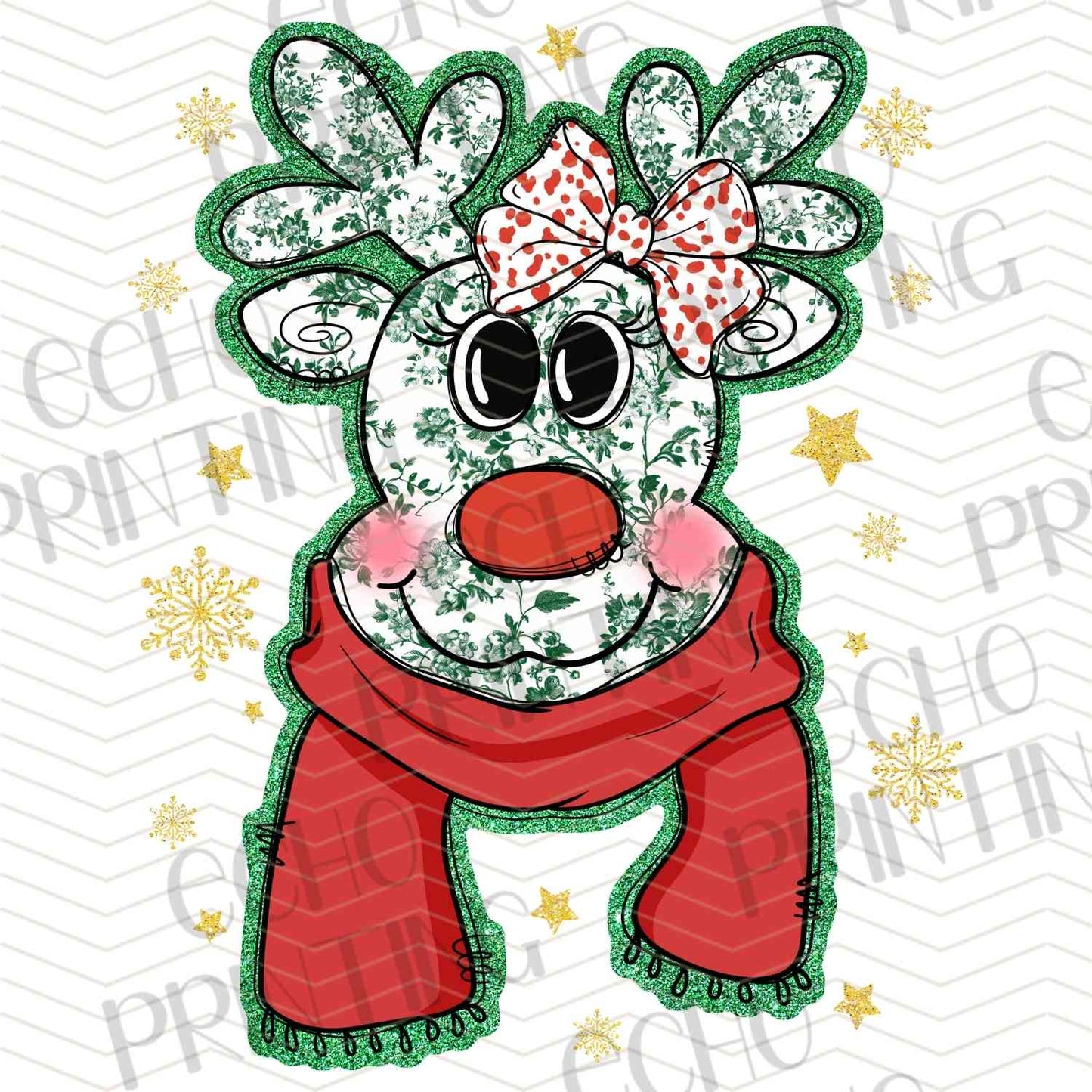 WNXM 543 – RED NOSED REINDEER BOW GIRLY CHRISTMAS