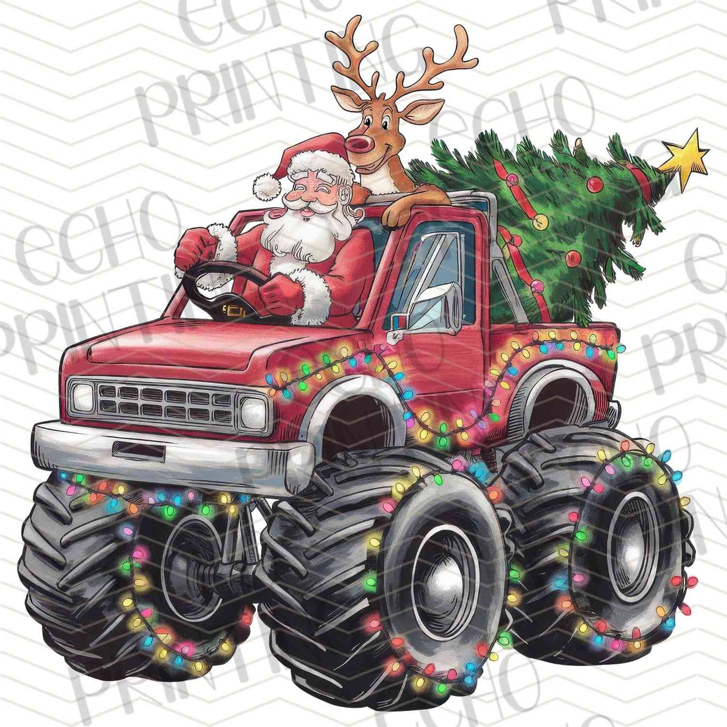WNXM 569 – RED MONSTER TRUCK CHRISTMAS TREE