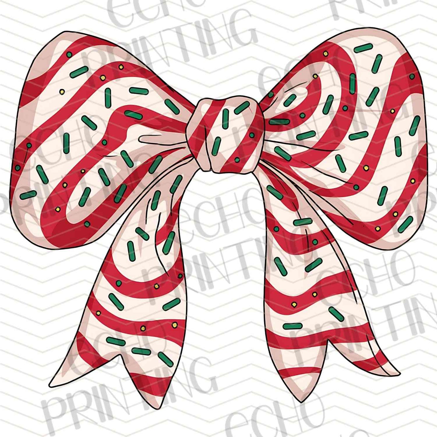 WNXM 591 – RED AND WHITE STRIPED CHRISTMAS BOW