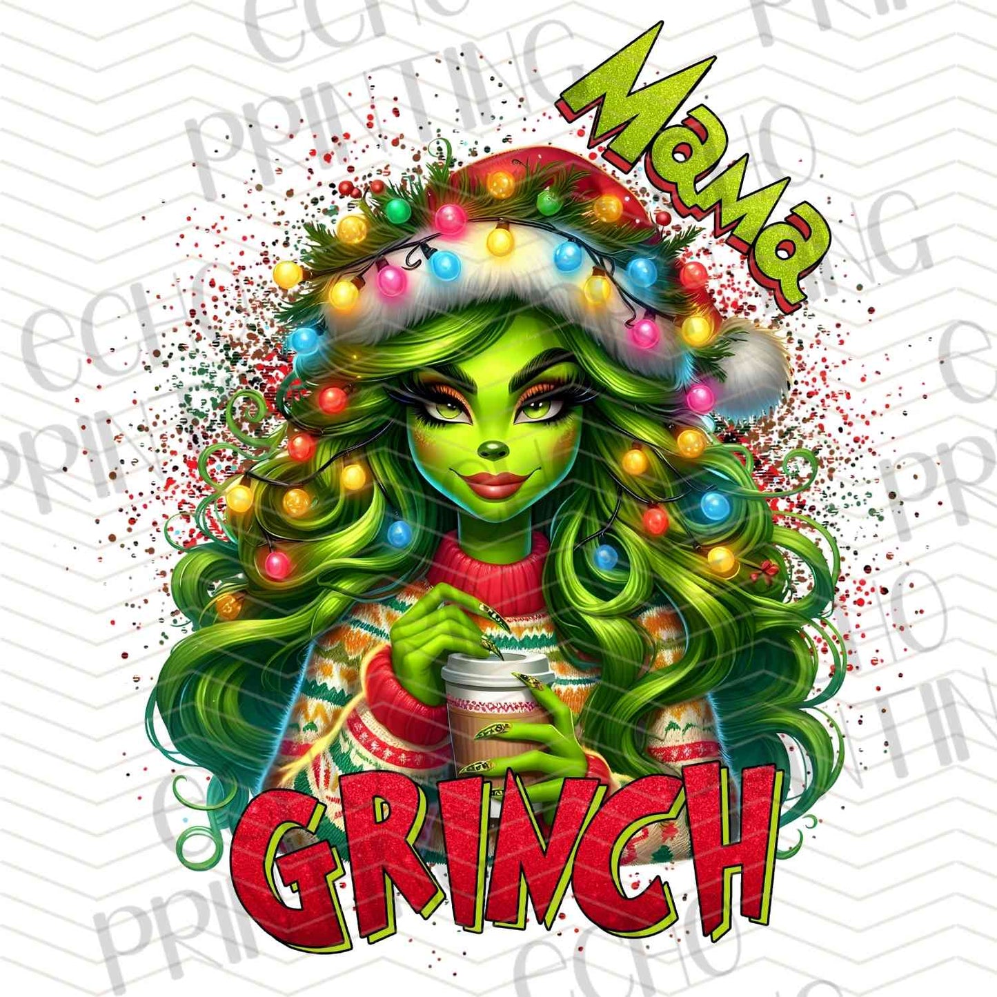 WNXM 731 – MAMA GREEN LADY WITH CHRISTMAS LIGHTS
