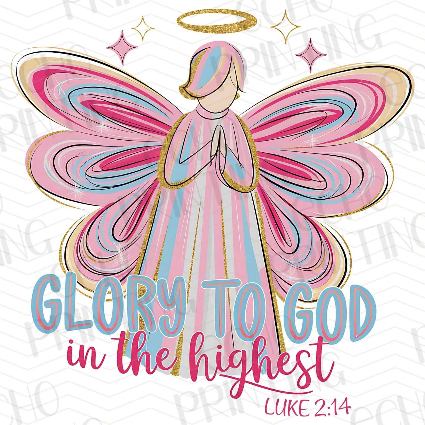 WNXM 8 – GLORY TO GOD ANGEL IN BRIGHT COLORS