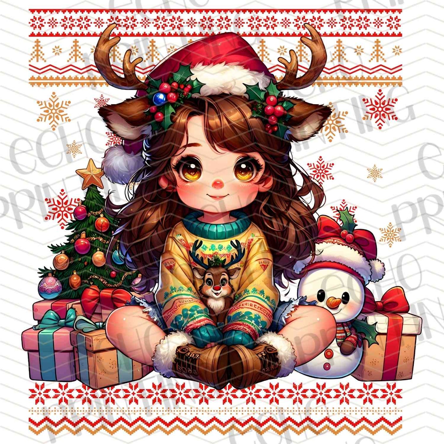 WNXM 887 – CHRISTMAS GIRL WITH REINDEER EARS