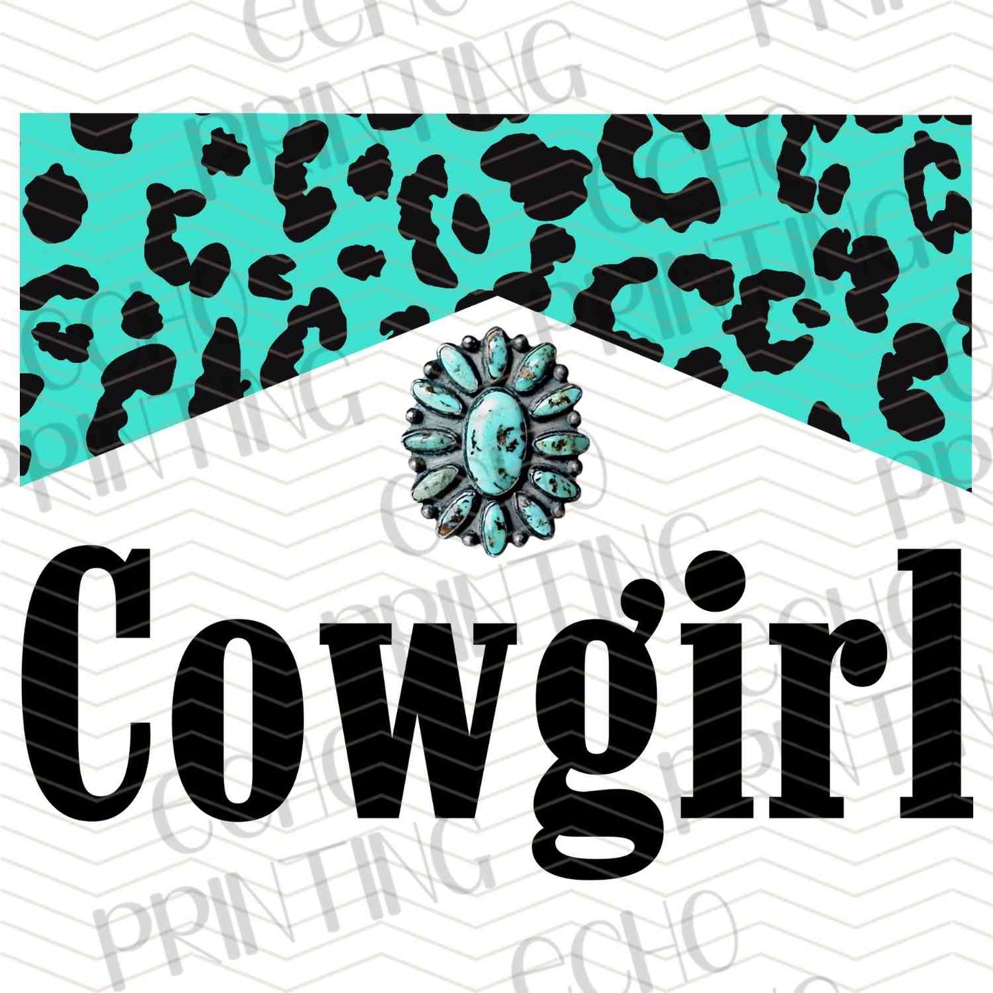 WSTNG 174 - LEOPARD COWGIRL TYPOGRAPHY