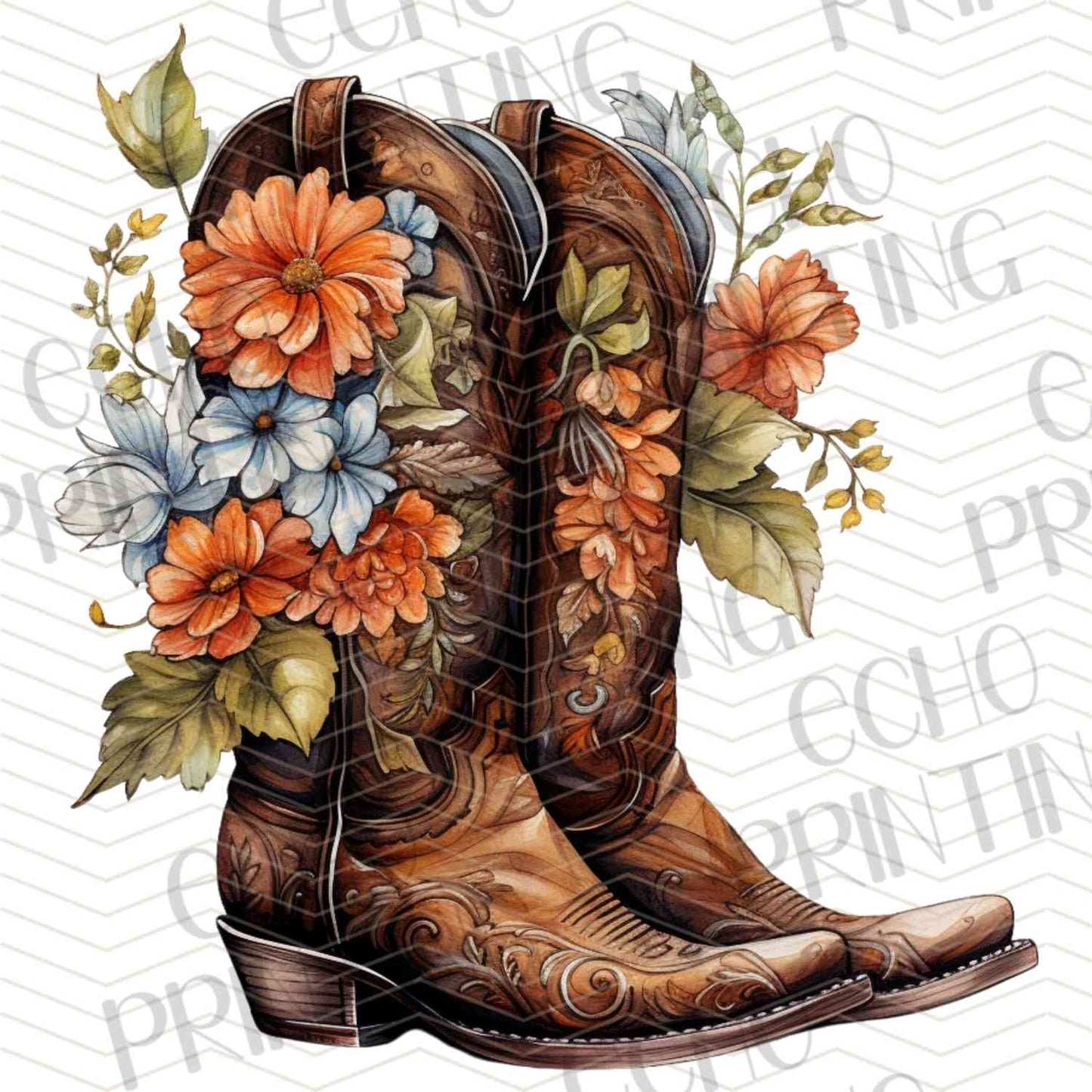 WSTNG 208 - FLORAL WESTERN BOOTS