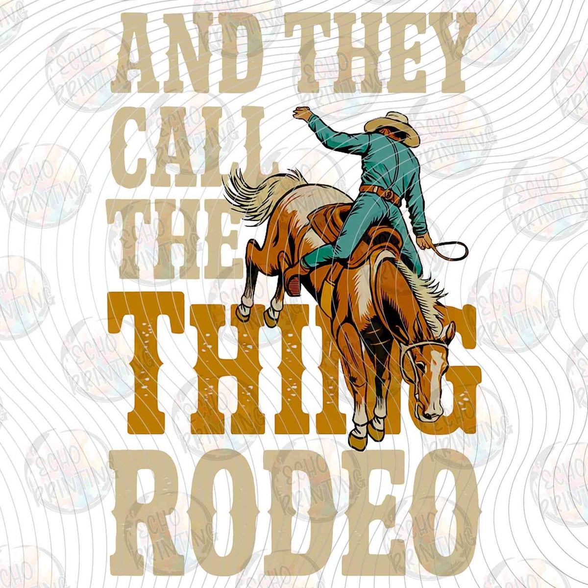 WSTNG 253 - AND THEY CALL THE THING RODEO COWBOY ON HORSE