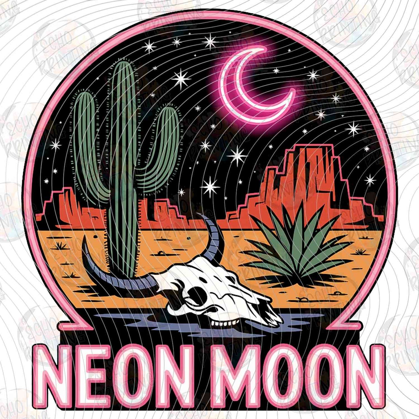 WSTNG 291 - NEON MOON CACTUS NIGHT SCENE