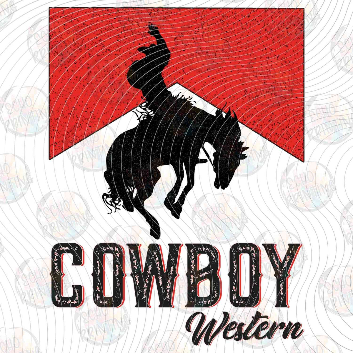 WSTNG 297 - COWBOY WESTERN SMOKING RED LABEL STYLE