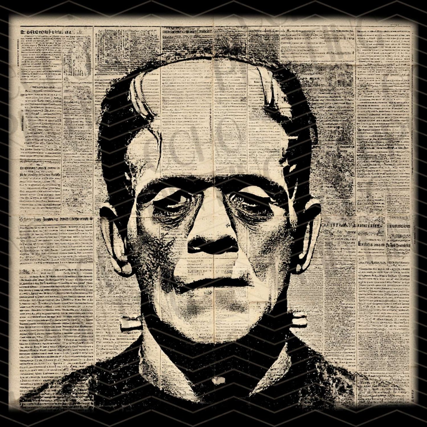 HLW 391 - VINTAGE HORROR FACE SKETCH