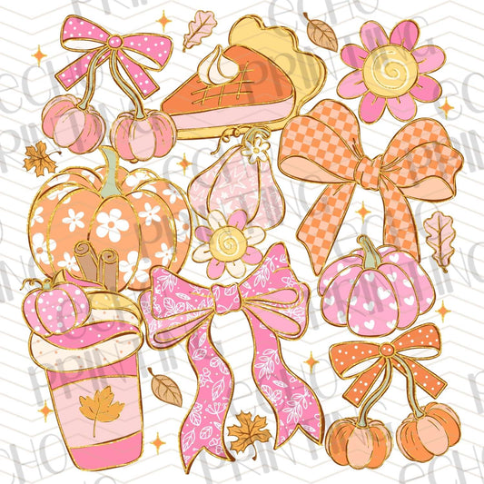 FLTK 311 - FALL BOWS AND PUMPKINS CLUSTER