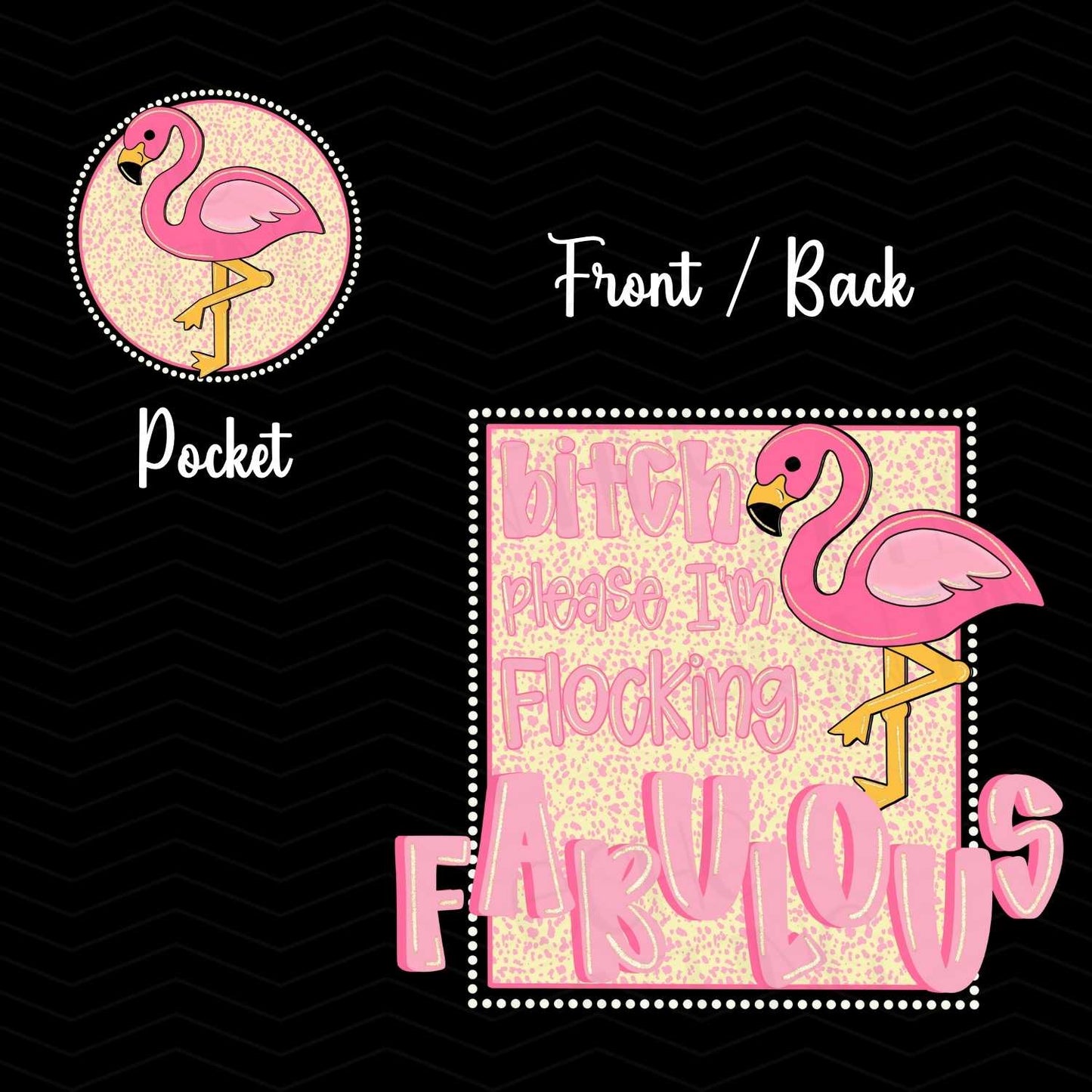 FSSG 110 - BITTY PRETTY FABULOUS FLAMINGO **POCKET SOLD SEPERATELY**