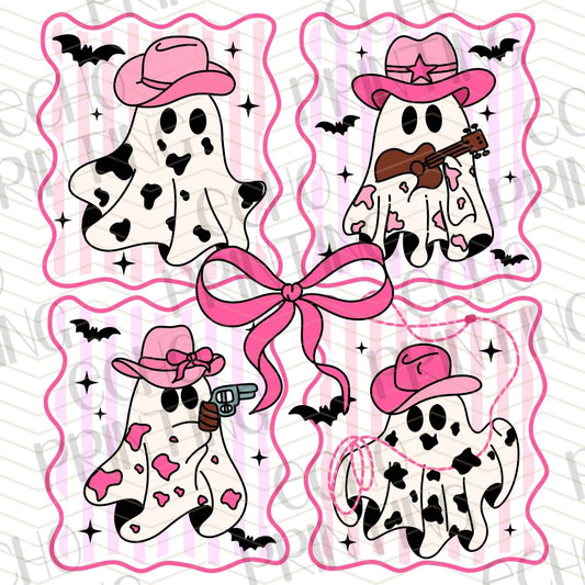 HLW 470 – COW GHOST IN PINK HATS AND BOWS