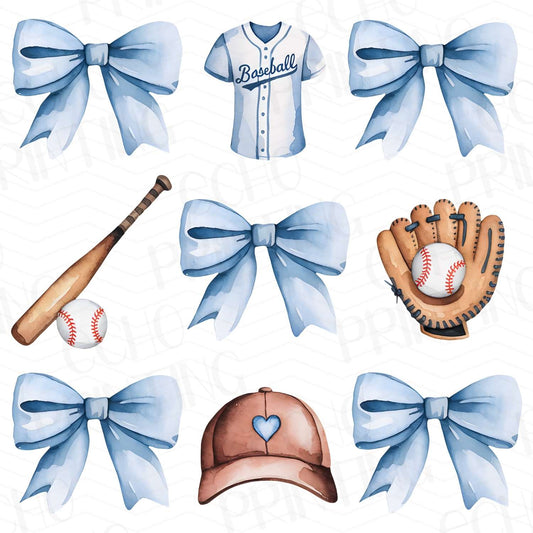 BSB 128 – BLUE BASEBALL BOWS