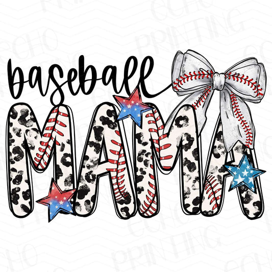 BSB 12 - BASEBALL MAMA WITH CHEETAH AND BOW